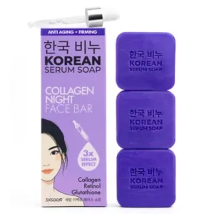 Greenlabel KOREAN SERUM SOAP Collagen Night Face Bar - Anti-aging + Firming 3*60 gr.