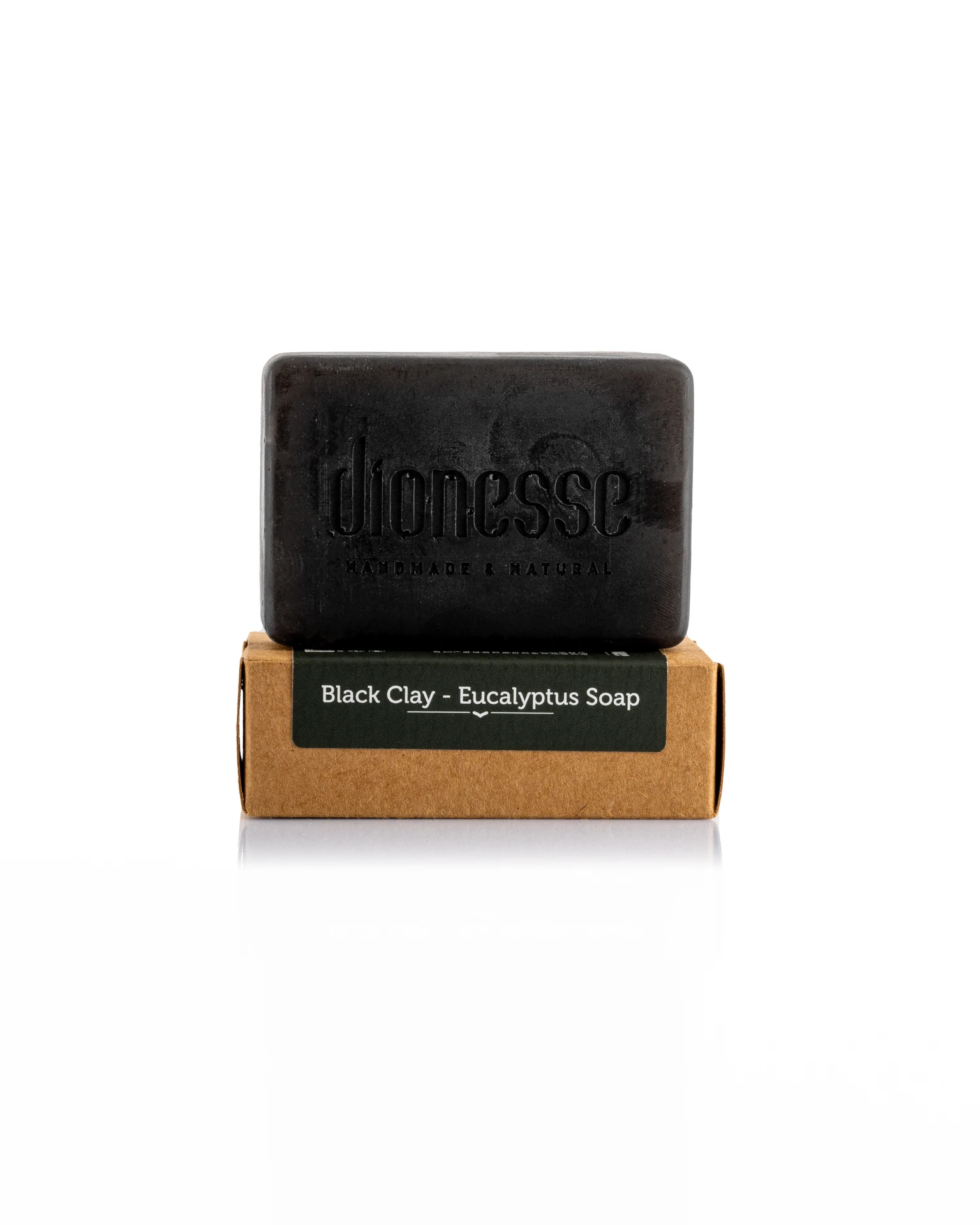 100% Natural Black Clay Eucalyptus Soap - 120g | Men's Hair and Beard Care, Skin Refreshing, Sebum Balancing